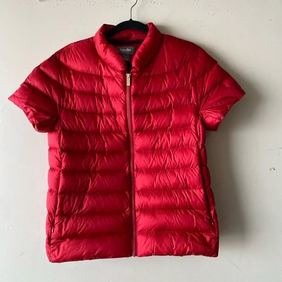Martha Stewart Jackets Coats Martha Stewart Red Short Sleeve